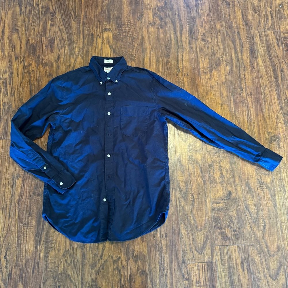 J. Crew Oxford Navy Blue Small S Classic Fit